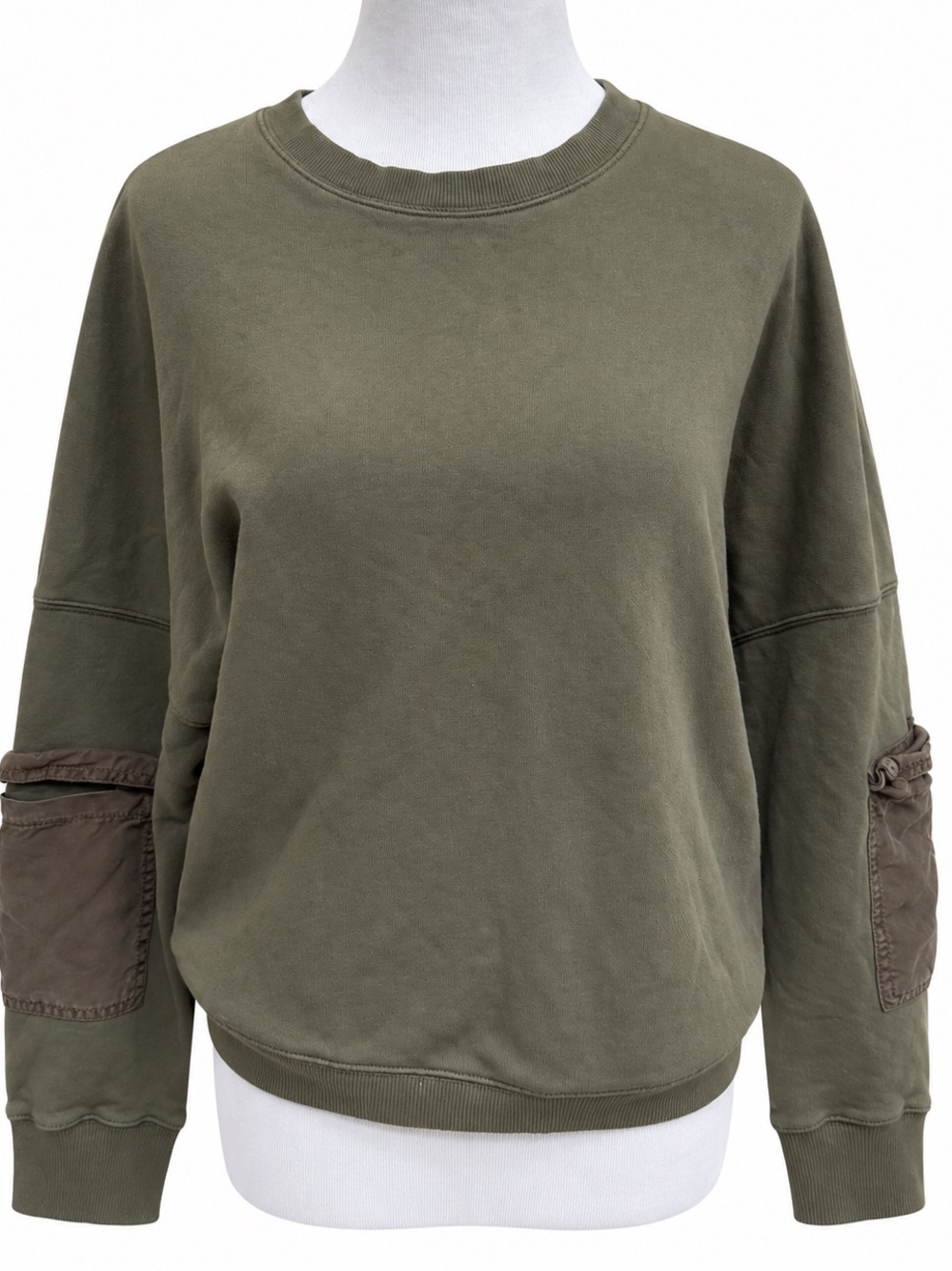 Fabletics Olive Green Crewneck Sweatshirt